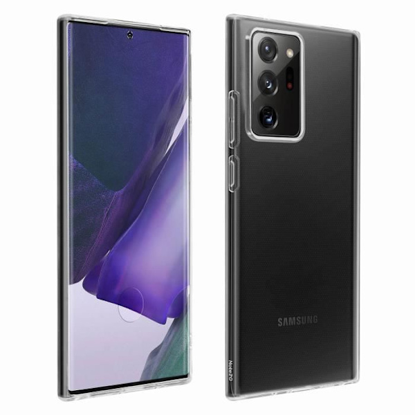 Skyddsfodral - Samsung - Galaxy Note 20 Ultra - Mjuk silikon - Härdat glas 9H - Svart svart