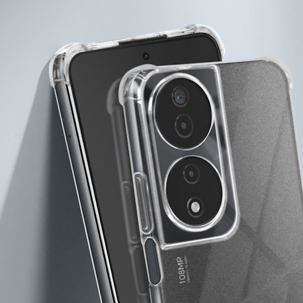 AVIZAR halvstyvt fodral till Honor 90 Smart - Transparent - Stötsäker förstärkta hörn Transparent