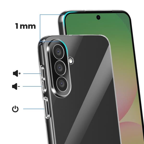 Samsung Galaxy A57 - Transparent silikonebeskyttelse Vit