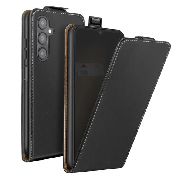 Vertikal Magnetisk Klapetui til Galaxy A05s med Indbygget Kortlomme Sort