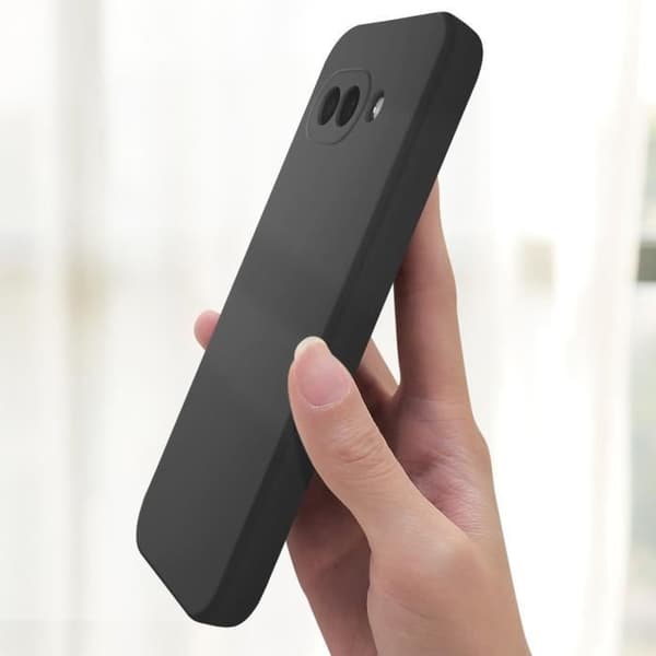 Cover - ADVARSELSE - Google Pixel 9a - Blødt Silikone - Ridsebeskyttelse - Mat Finish Svart