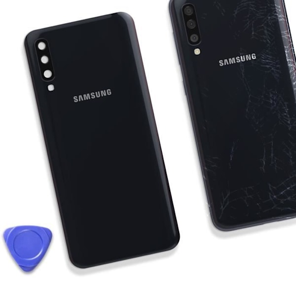 Bagrude til Samsung Galaxy A50 Original Service Pack Samsung Black Svart