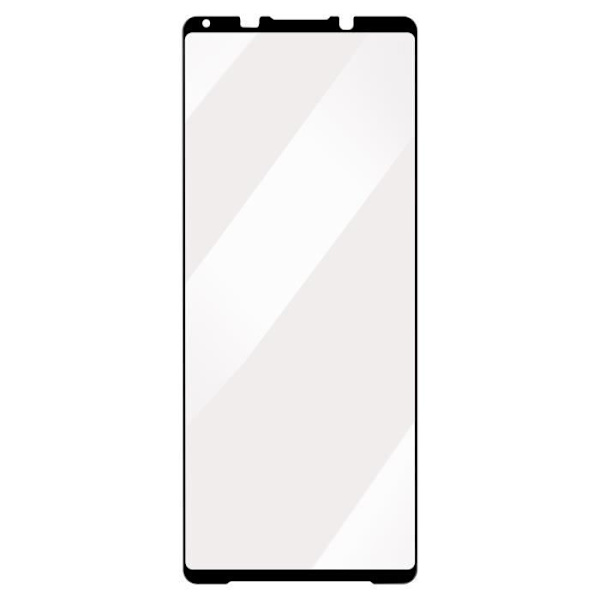 Näytönsuoja - AVIZAR - Sony Xperia 1 V - 9H karkaistu lasi - Naarmuuntumaton - Läpinäkyvä mustalla ääriviivalla