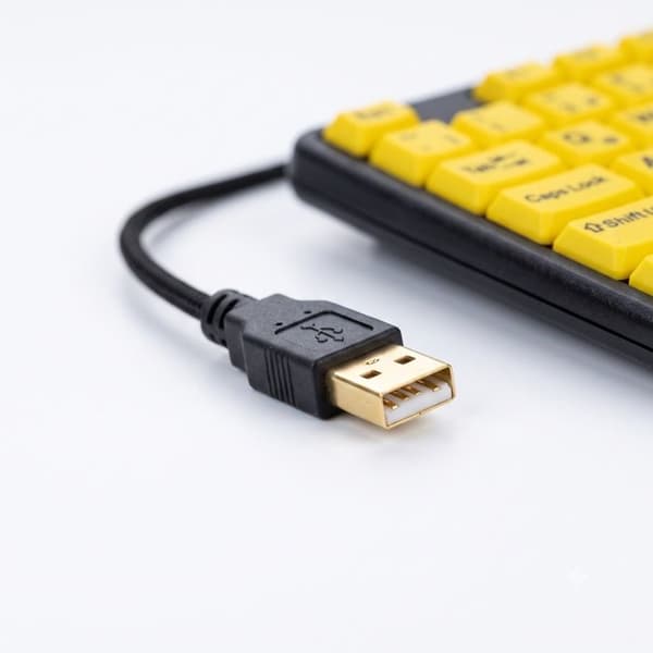 USB-A Kablet Tastatur til PC QWERTY Spansk Layout med Store Taster Geemarc Sort / Gul
