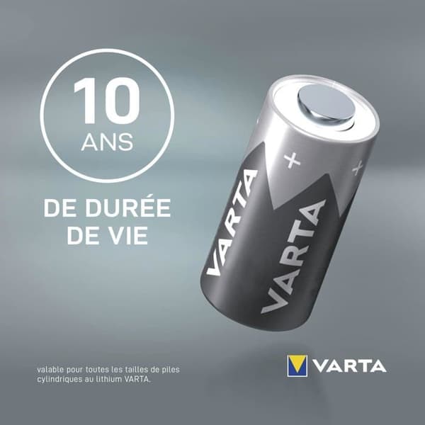 Litiumbatteri CR2 3 V - VARTA - 6206301401 grå