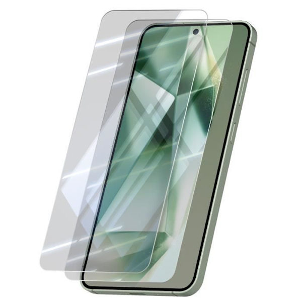 Härdat glasfilm för Galaxy S24 FE - 2-pack - 9H hårdhet - Anti-bländning - Klar Transparent