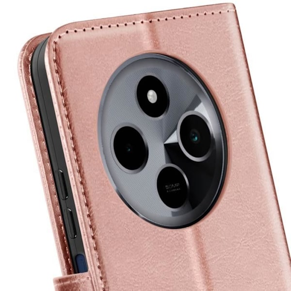 Xiaomi Redmi 14C Lompakko Kotelo Rannekkeella Mayaxess Rion Champagne Rosa