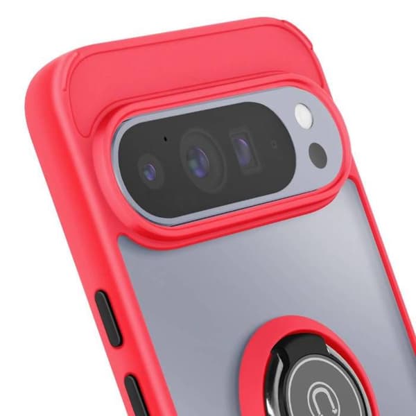 Coque för Google Pixel 10 Pro XL Stöttålig med Röd Magnetring Röd