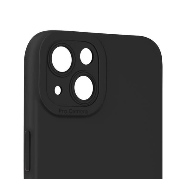 Cover til iPhone 13 - AVIZAR - Silikone Mat - Kamera Beskyttelse - Sort - Elegant Svart