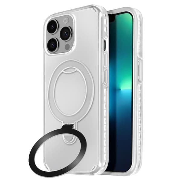 MagSafe-skal för iPhone 13 Pro Max Stötsäker med Fällbart Stöd Vit Hvid