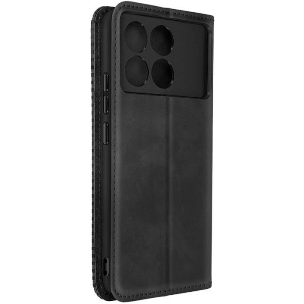 Etui til Xiaomi Poco X6 Pro tegnebogsstativ Mosaikmønster sort Svart