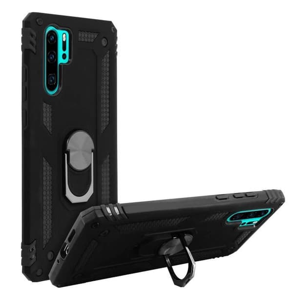 Coque - AVIZAR - P30 Pro - Bi-materialer - Holdring - Sort videostativ Svart