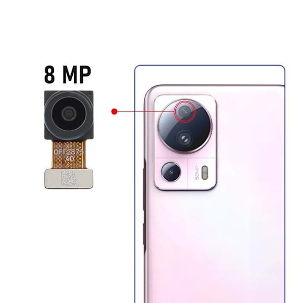Bagkamera ultravidvinkelsensor til Xiaomi 13 Lite 5G Sort Svart
