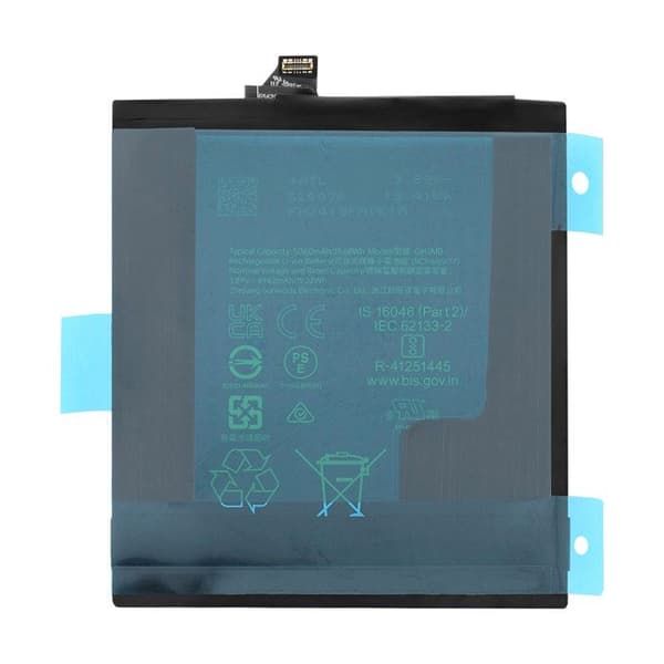 Erstatningsbatteri til Google Pixel 9 Pro XL Kapacitet 5060mAh Model GH2MB Sort Svart