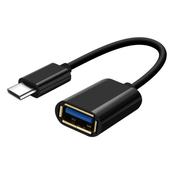 OTG USB C-adapter - Sort - USB Hun til USB-C - 17,5 cm - Dataoverførsel