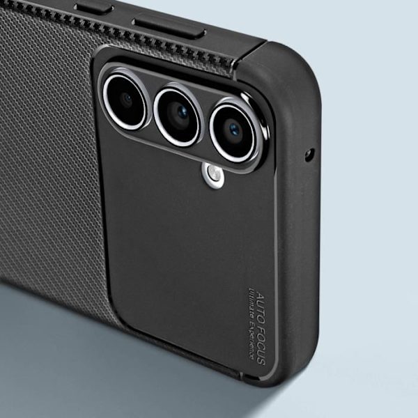 Suojakuori Samsung Galaxy A35 - AVIZAR - Joustava Silikoni Carbon Effect Musta Svart