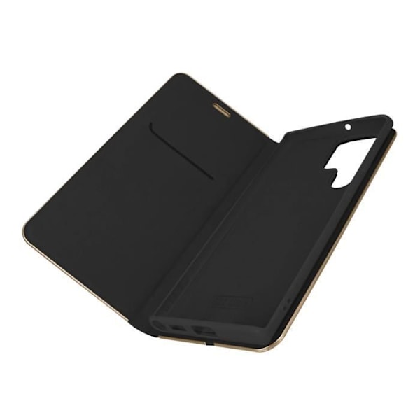 Samsung Galaxy S22 Ultra cover - FORCELL - Luna Book Gold - Video support funktion - Sort Svart