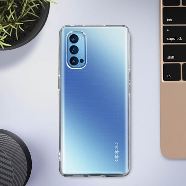 Coque - AVIZAR - Oppo Reno 4 Pro - Blød - Stødbeskyttelse - Transparent Hvid Vit