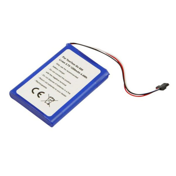 Batteri för GPS-enheter TomTom Go 600 / Start 62 Li-ion 3.7V 1200mAh Blå Blå