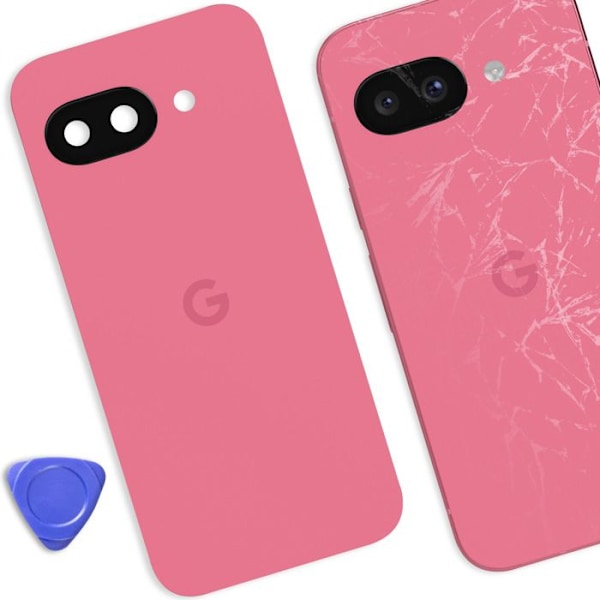 Baksida för Google Pixel 9a Original Service Pack Google Rosa