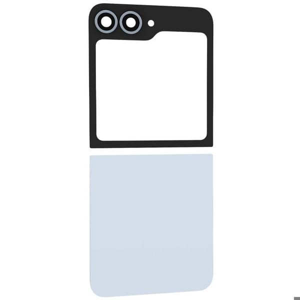 Kit til bageste øverste og nederste glas til Galaxy Z Flip 6 Blå Blå