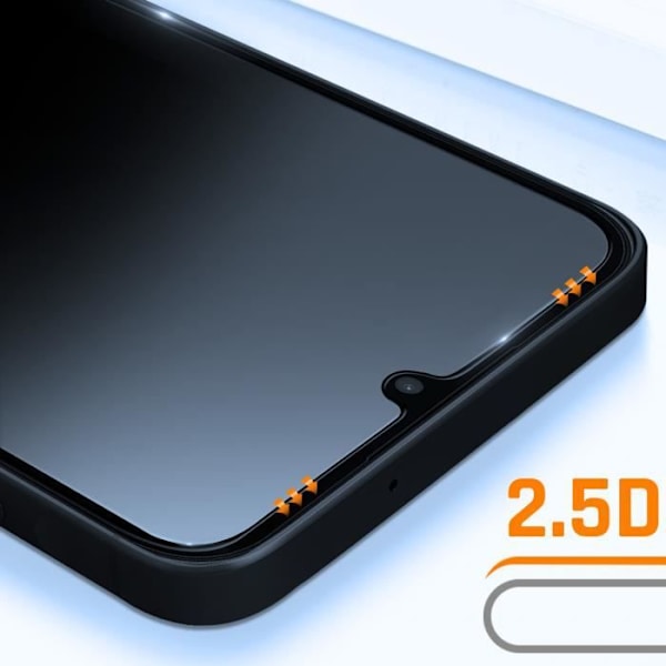 Skärmskydd - Akashi - Härdat glas för Samsung Galaxy A15 - 9H hårdhet - Anti-repa - Totalt skydd Svart
