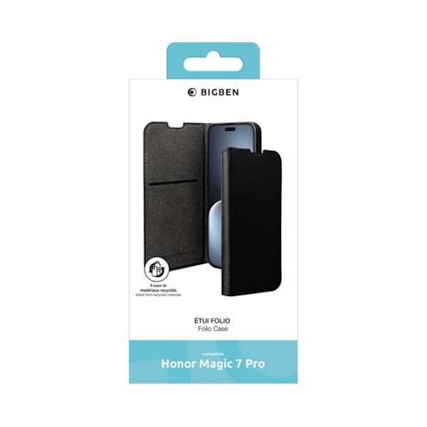 Étui til Honor Magic 7 Pro med Stand-funktion og kortlomme BigBen Connected Sort Svart