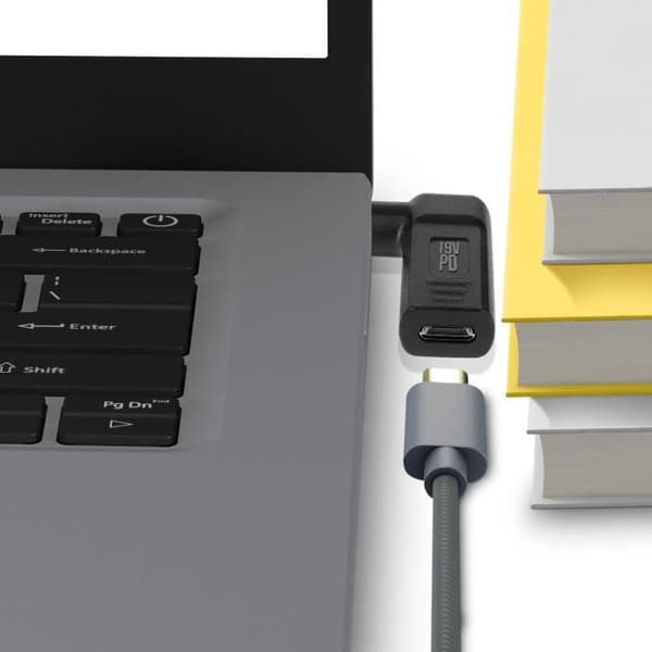 USB-C til ASUS bærbar opladningsadapter 2,5 x 0,7 mm, sort