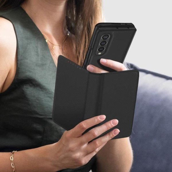 Skal till Samsung Z Fold 3 Fodral Magnetisk löstagbar plånbok Svart Svart