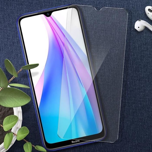 Xiaomi Redmi Note 8 Screen Film Tempered Glass 9H Anti-Fingerprint - Läpinäkyvä valkoinen