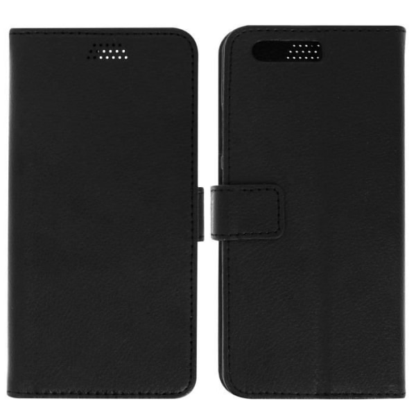 Huawei P10 Black Wallet Folio Cover - Jalustatoiminto