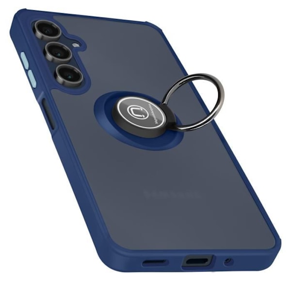 Coque för Samsung Galaxy A16 Metallring Video Stöd Blå Natt Blå