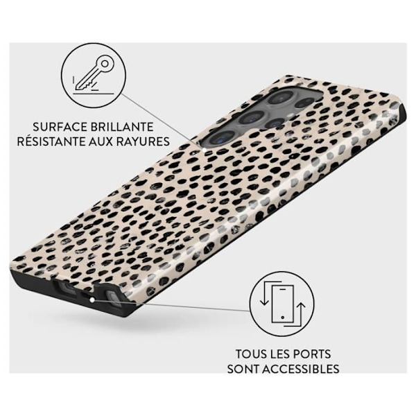 Coque - BURGA - Galaxy S24 Ultra - Manteli Latte - Iskunkestävä - Pehmeä Svart