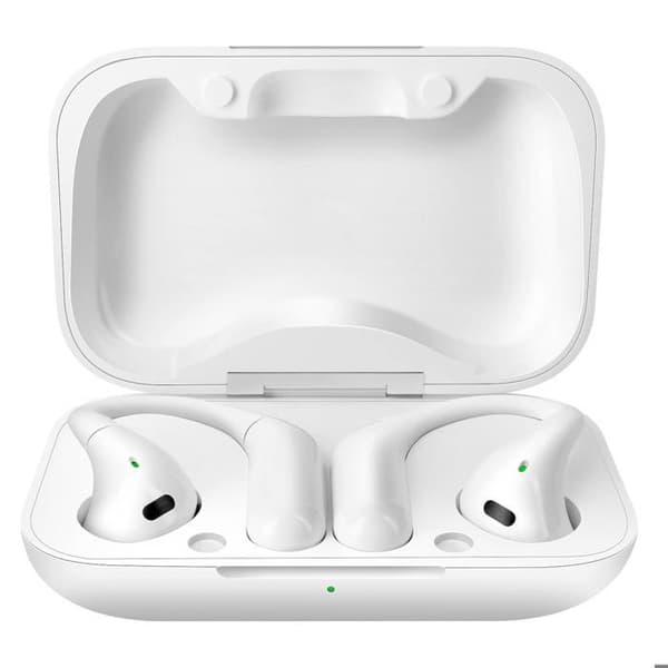 Bluetooth-hörlurar - LinQ - Öronkrok - Autonomi 6h - Bluetooth 5.1 - Balancerat ljud Vit