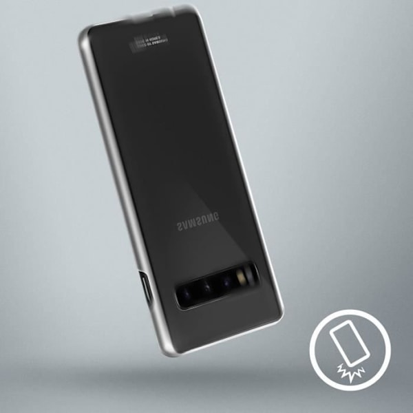 Coque - Samsung - Galaxy S10 Plus - Stiv - Gennemsigtig - Beskyttelse mod stød og ridser Klar vit