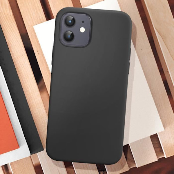Iphone 12 ja 12 Pro - Kuori - AVIZAR - Classic Case - Pehmeä Silikoni - Musta Svart