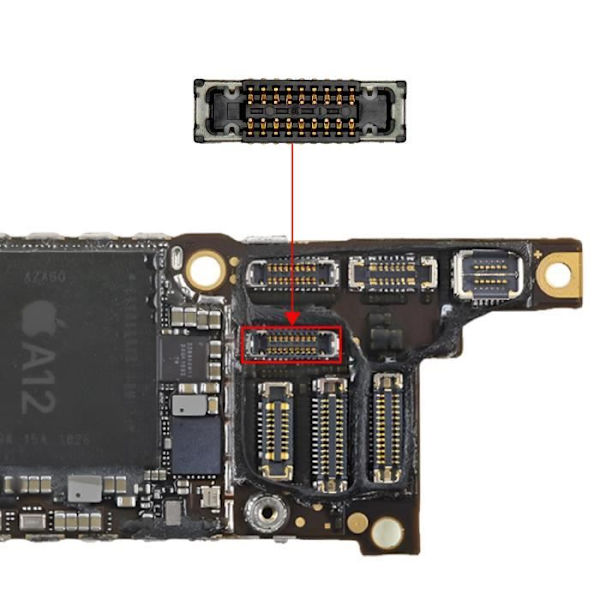 FPC-kontakt Frontkamera för iPhone XR Svart Svart