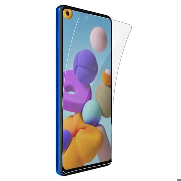 Film Samsung Galaxy A21s Flexibelt Glas 9H Ultratunn Total Åtkomst Transparent Transparent