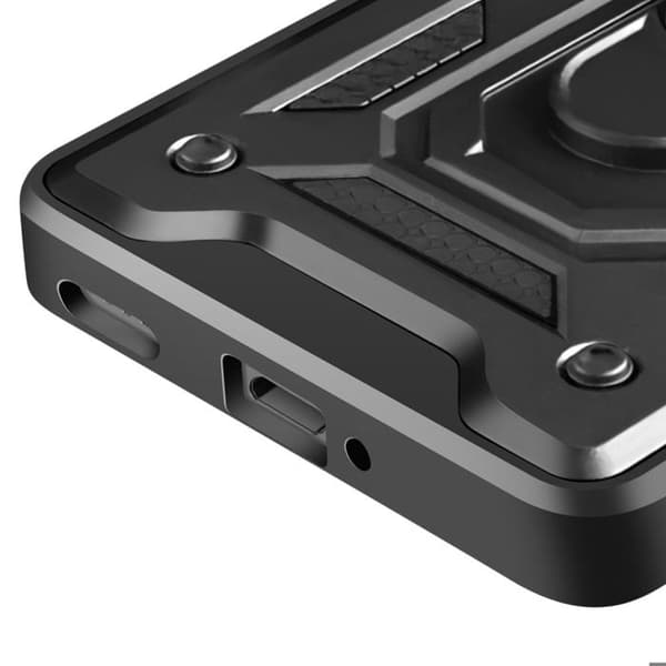 Coque til Honor 400 Lite Med Magnetisk Ring Kamera Beskyttelse Sort Svart