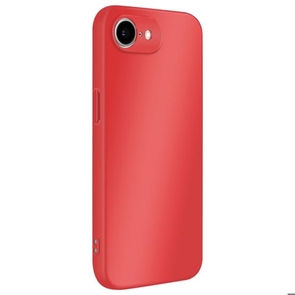 Cover - BEMÆRK - iPhone 16e - Soft-Touch - Semi-hårdt silikone - Rød Röd