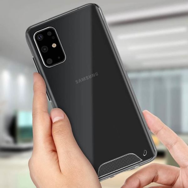 Fodral - AVIZAR - Galaxy S11 - Bi-material skydd - Transparent design - Behagligt grepp Transparent, vit