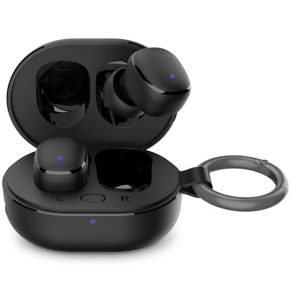 Trådløse TWS Bluetooth FlowBuds 6.0 med 3mk Sort opladningsetui Svart