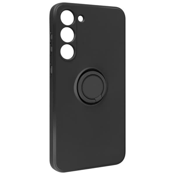 Coque - Samsung - Galaxy S23 - Silikonegel - Indbygget ring - Video support Svart
