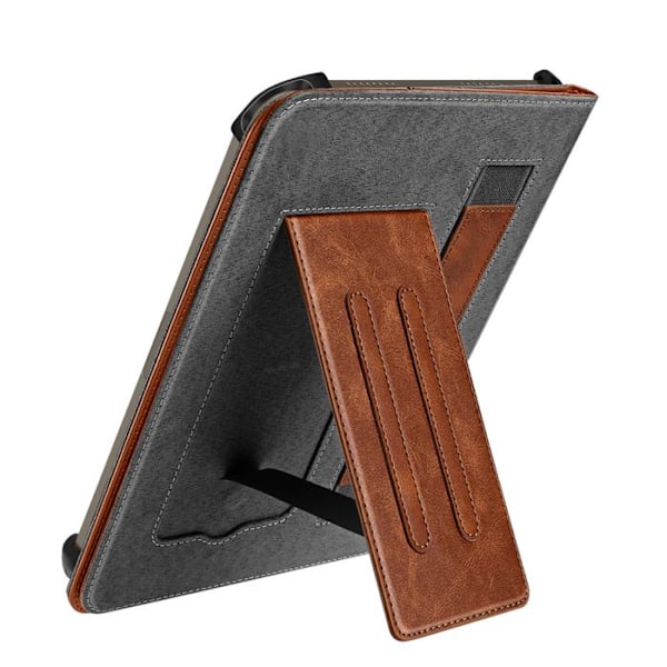 Retro Tablet Case 10 inches Adjustable Stand and Dark Brown Card Holder