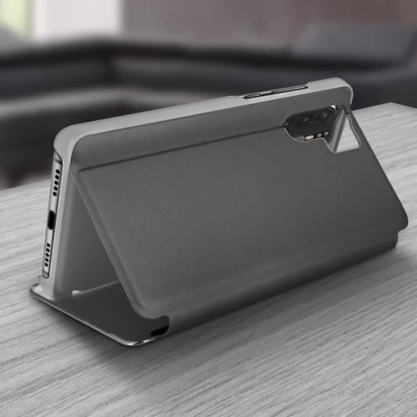 Huawei P30 Pro Case Spejl Case Translucent Flip Stand Video Sølvgrå Silvergrå