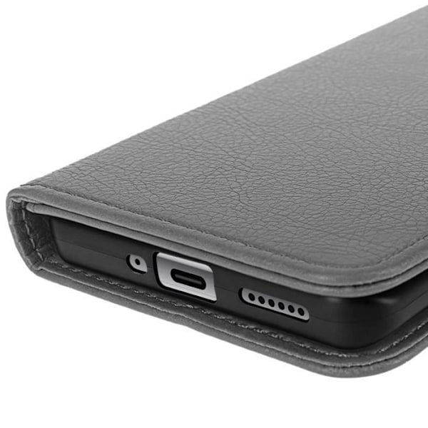 Redmi Note 14 Pro ja 14 Pro Plus -tasku, lompakko ja tuki, harmaa Grå