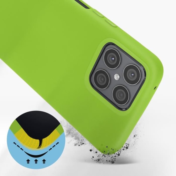 Honor X8 Case Silikone Semi-stiv Soft-touch Fin Grøn Grön