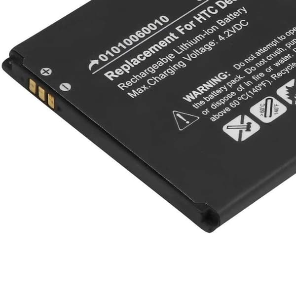 Batteri - AVISER - HTC Desire 516 - 3.7V - 1950mAh - Sort Svart