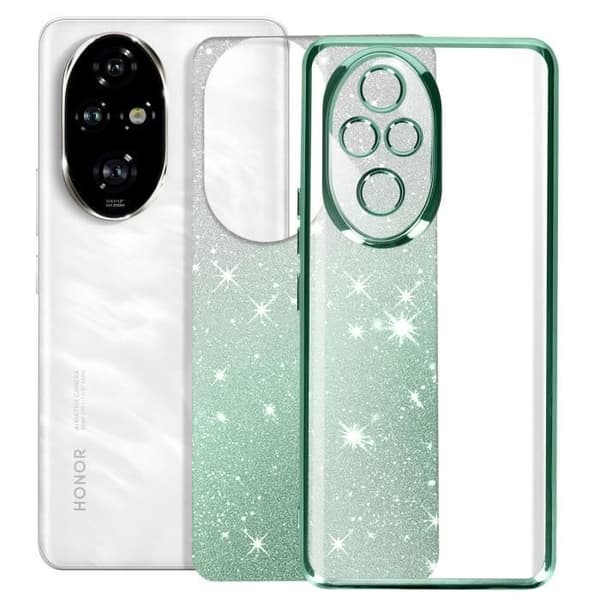 Cover til Honor 200 Pro Glimmer Gradient Beskyttet Kamera Grøn Grön