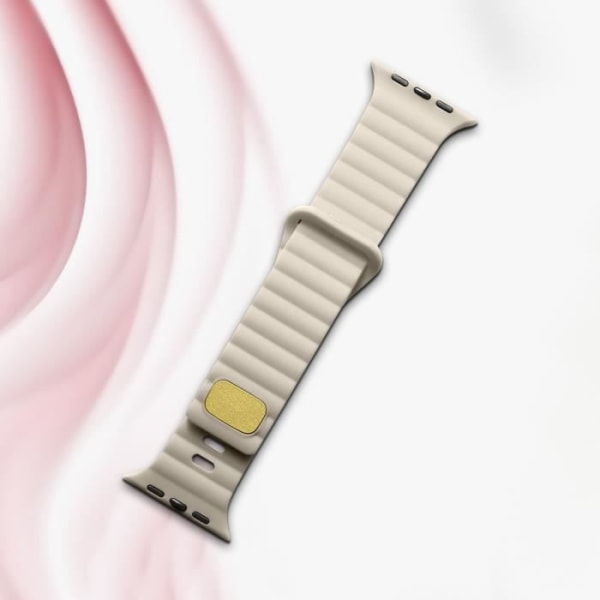 Armband för Apple Watch 41 mm / 40 mm / 38 mm flexibel och mjuk silikonbeige